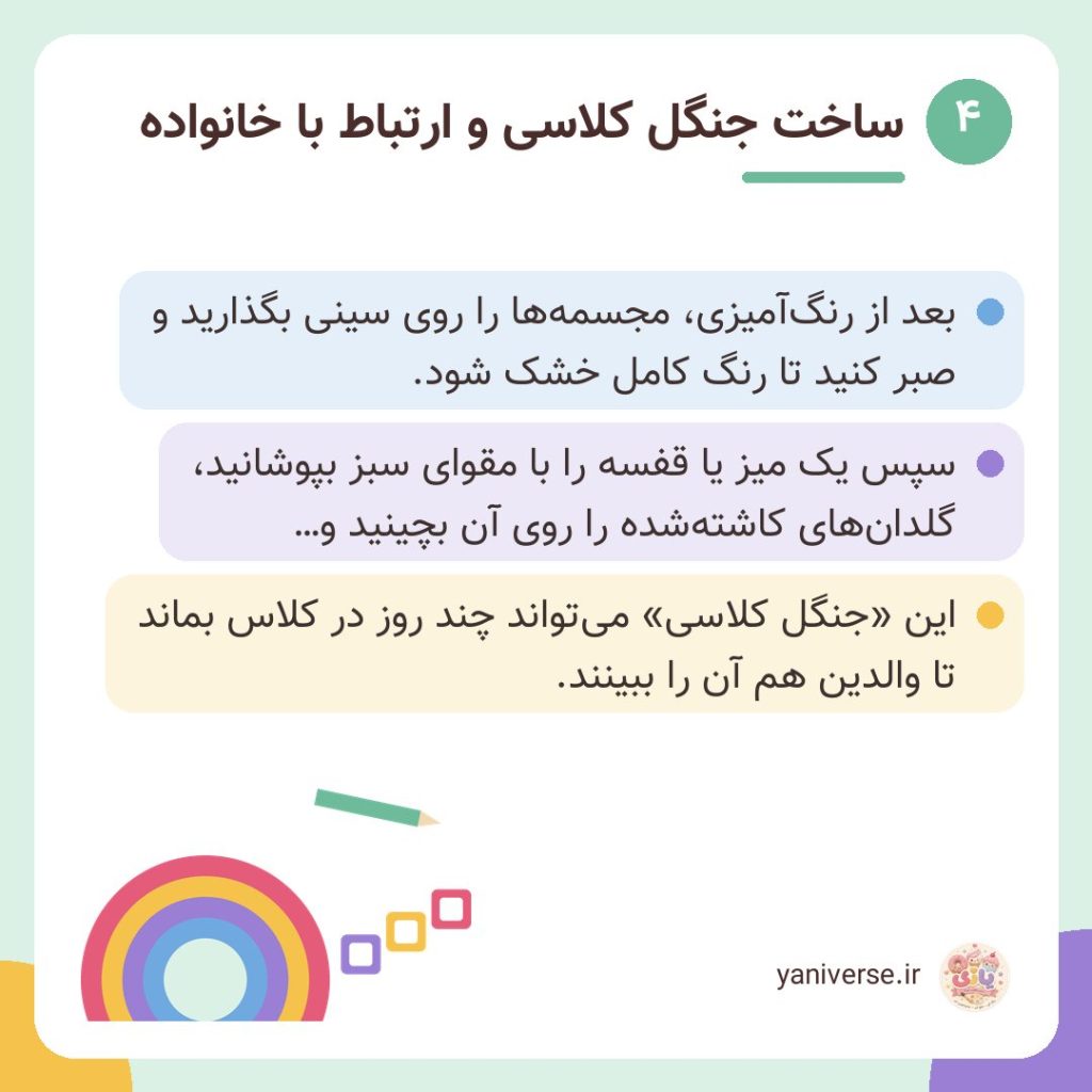 ساخت جنگل کلاسی و ارتباط با خانواده