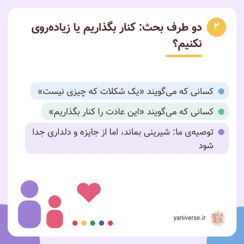 دو طرف بحث: کنار بگذاریم یا زیاده‌روی نکنیم؟