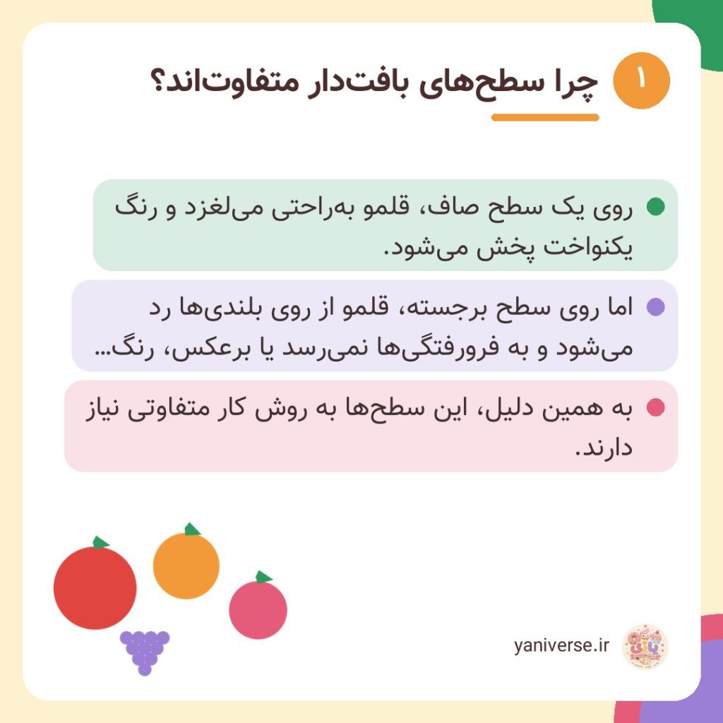 چرا سطح‌های بافت‌دار متفاوت‌اند؟